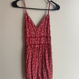 American Eagle Outfitters Red Floral Dress